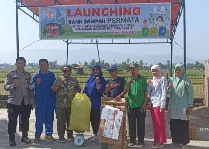 Diresmikan Camat Nanggalo, Bank Sampah Permata Resmi Beroperasi