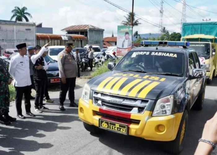 Pj Wako Sonny dan Forkopimda Lepas Distribusi Logistik PSU DPD RI