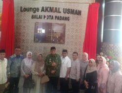 Ketika Nama Pamong Senior Akmal Usman Diabadikan di Lounge Balaikota