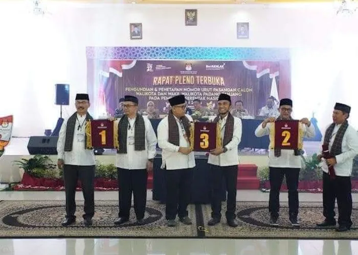 KPU Tetapkan Nomor Urut Paslon Pilkada Padang Panjang