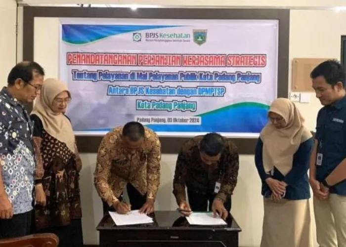 DPMPTSP dan BPJS Kesehatan Tandatangani Kerja Sama Penyelenggaraan Pelayanan di MPP