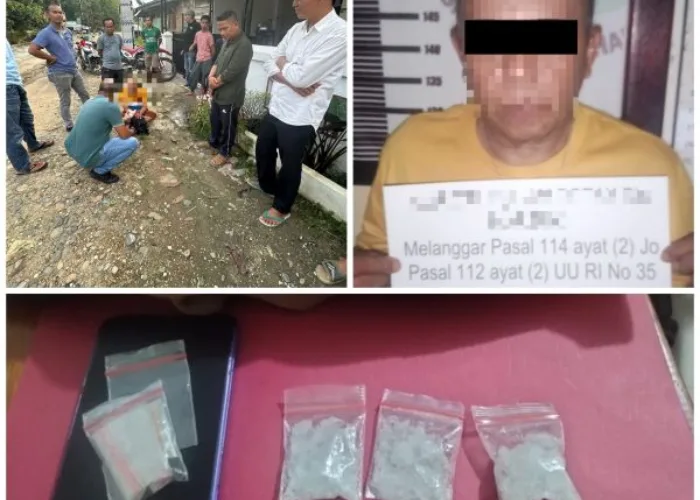 Lagi-lagi Anggota Satresnarkoba Polres Dharmasraya Tangkap Lelaki Pengedar Narkoba