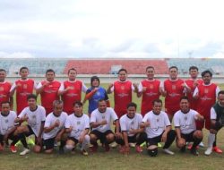 Tim Sepakbola DPRD Dharmasraya Unjuk Skill di Lomba Sepakbola Antar OPD