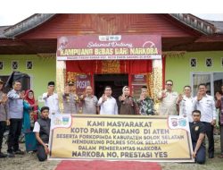 Pemkab dan Polres Solsel Tandatangani Kesepakatan Bersama Kampung Bebas Narkoba