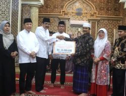 Wabup Leli Arni Sambut TSR Provinsi di Mesjid Al Furqon Muhammadiyah Sungai Rumbai