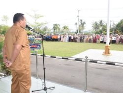 Perdana Yota Balad Pimpin Apel Gabungan ASN Pemko Pariaman