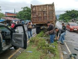 Ditabrak Truk, Traffic Light Simpang Balai Baru Mati Total, Pengendara Agar Berhati-Hati