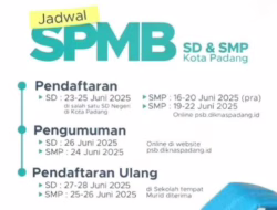 SPMB SD Kota Padang Mulai Dibuka Hari Ini, Tersedia Tiga Jalur Pendaftaran