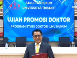 Bupati Padang Pariaman John Kenedy Azis Raih Gelar Doktor Hukum dari Universitas Trisakti