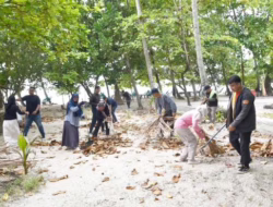Pulau Angso Duo Bersih, Wisatawan Ramai Berkunjung, OPD Gelar Goro Bersama