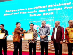 Catat Sejarah Baru, Bupati JKA Terima Dua Sertifikat, Eliminasi Filariasis dan Bebas Frambusia