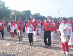 Bupati Safni Buka Gelaran Senam Sehat Kemerdekaan Limapuluh Kota