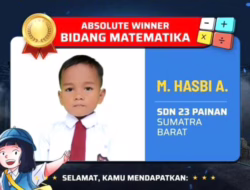 Muhammad Hasbi Alfarizqi, Siswa SD 23 Painan Raih Juara Nasional Matematika