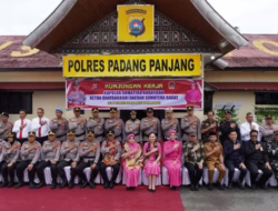 Wako Hendri Arnis dan Forkopimda Sambut Kunjungan Kapolda di Mapolres Padang Panjang