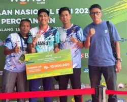 Atlet Bulutangkis Sumbar Agil Wahyudi Raih Medali Perak Kejurnas PBSI 2025