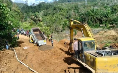 Jalan Darurat di Lokasi Longsor Pasangging, Dimulai