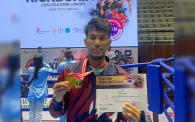 Milio Oner Lengkapi 4 Emas Sumbar di Kejurnas Kickboxing 2025