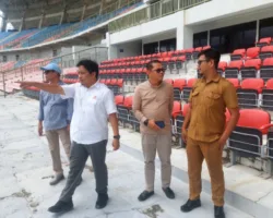 Persiapan Tuan Rumah Bersama PON, Hamdanus Bawa KONI Bengkulu Tinjau Stadion Utama Sumbar