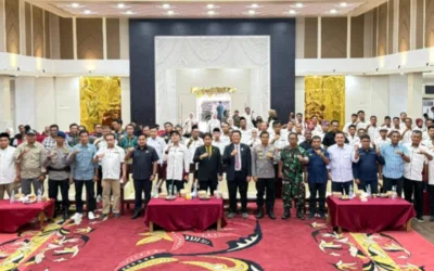 Hamdanus Lantik Ketua KONI Dharmasraya, Bupati Pastikan Dukungan Anggaran Porprov