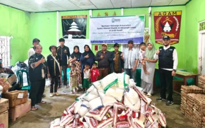 Wilayah Terisolir Longsor, LAZ Risalah Charity Bantu 483 Warga Nagari Pagadih Palupuh Agam