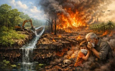 “Gambut yang Dikeringkan, Api yang Menunggu”