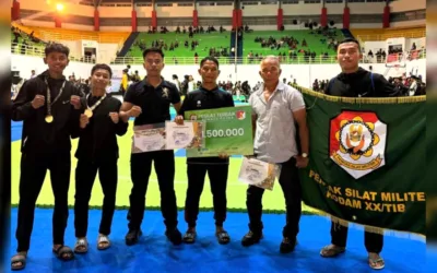 Kontingen Kodam XX/TIB Raih Tiga Medali di Open Turnamen Pencak Silat Militer 2026