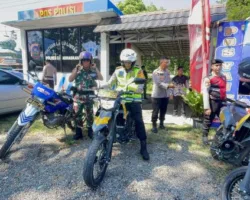 Polres Dharmasraya Gelar Patroli Gabungan Skala Besar Jelang Malam Takbiran 1447 H