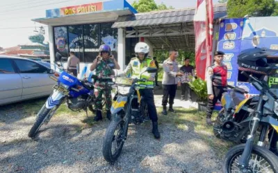 Polres Dharmasraya Gelar Patroli Gabungan Skala Besar Jelang Malam Takbiran 1447 H