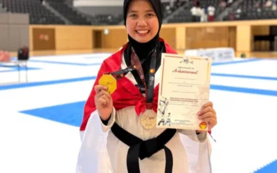 Atlet Sumbar Ressya Faolingga Sumbang Emas di Kejuaraan Taekwondo Internasional Osaka 2026