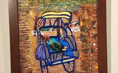 Review Lukisan Karya Canting Puji Setya Wilujeng, “Memeluk Mimpi”