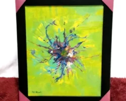 Review Lukisan Tangan Ibu Canting Puji Setya Wilujeng dalam “SERPIHAN KOSMIK”