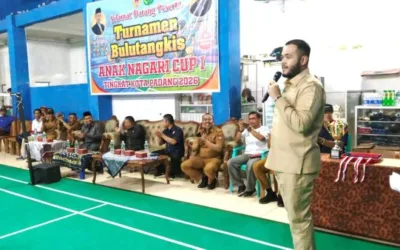 Wali Kota Fadly Amran Resmi Tutup Turnamen Bulutangkis Anak Nagari Cup I 2026