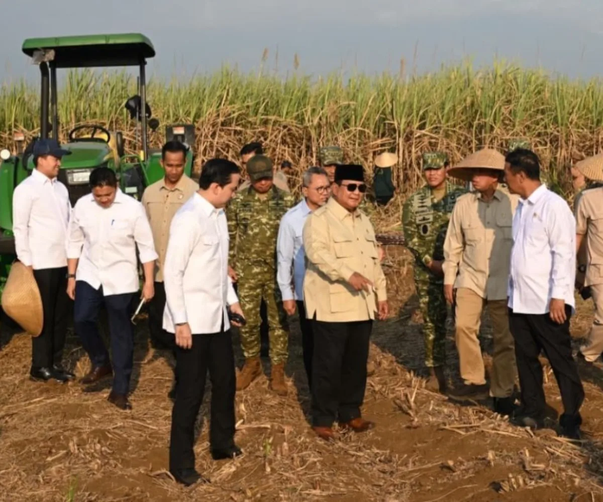 Dampingi Presiden Panen Raya di Malang, Nusron: Ketahanan Pangan Butuh Kepastian Hukum Tanah