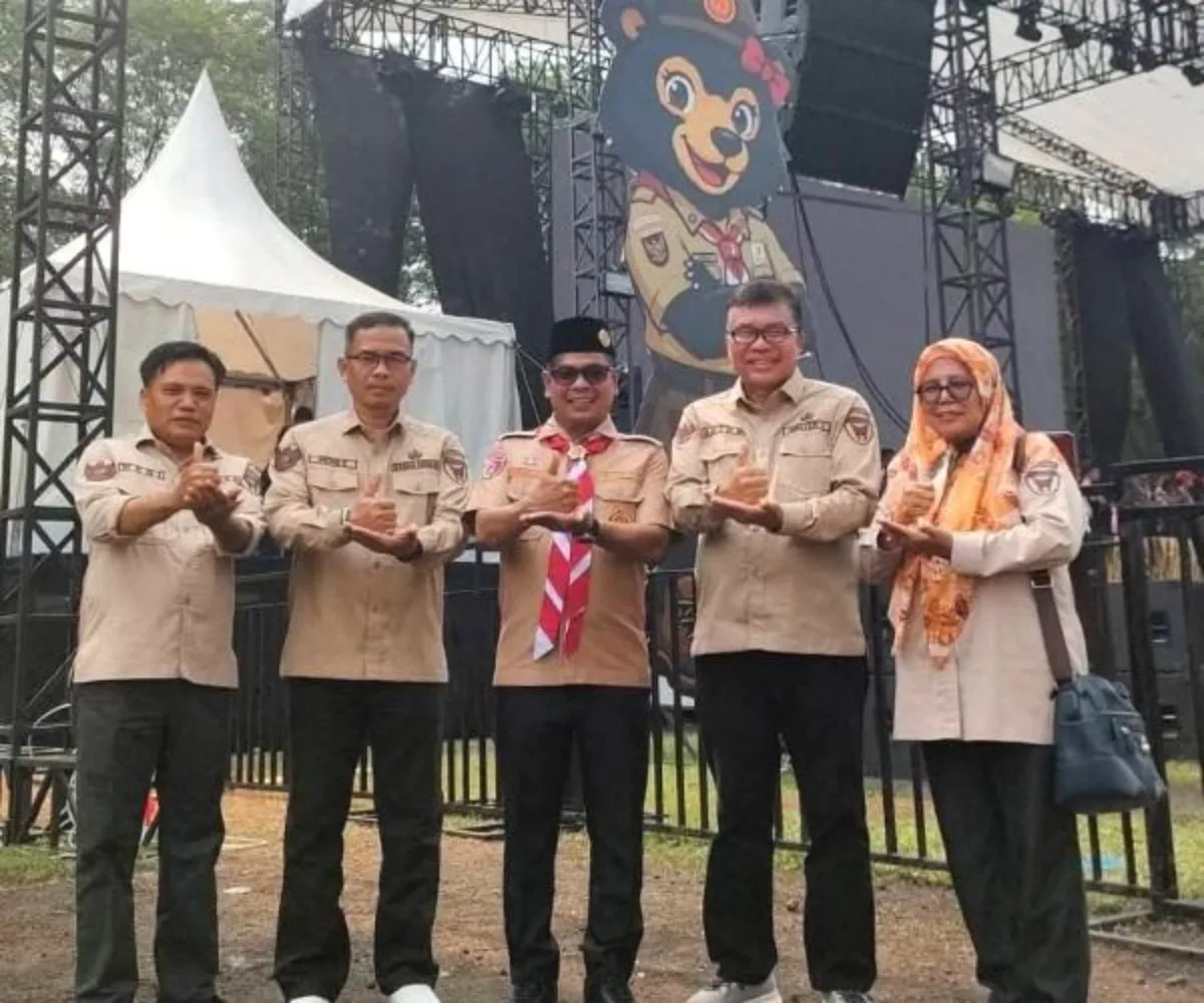 Wabup Risnaldi Kunjungi Kontingen Jambore Nasional Pramuka Pessel di Cibubur