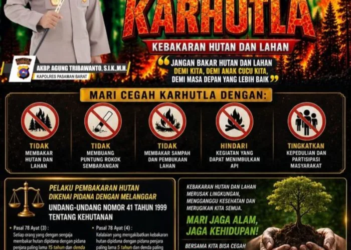 Kapolres Agung Tribawanto Imbau Masyarakat Cegah dan Antisipasi Karhutla