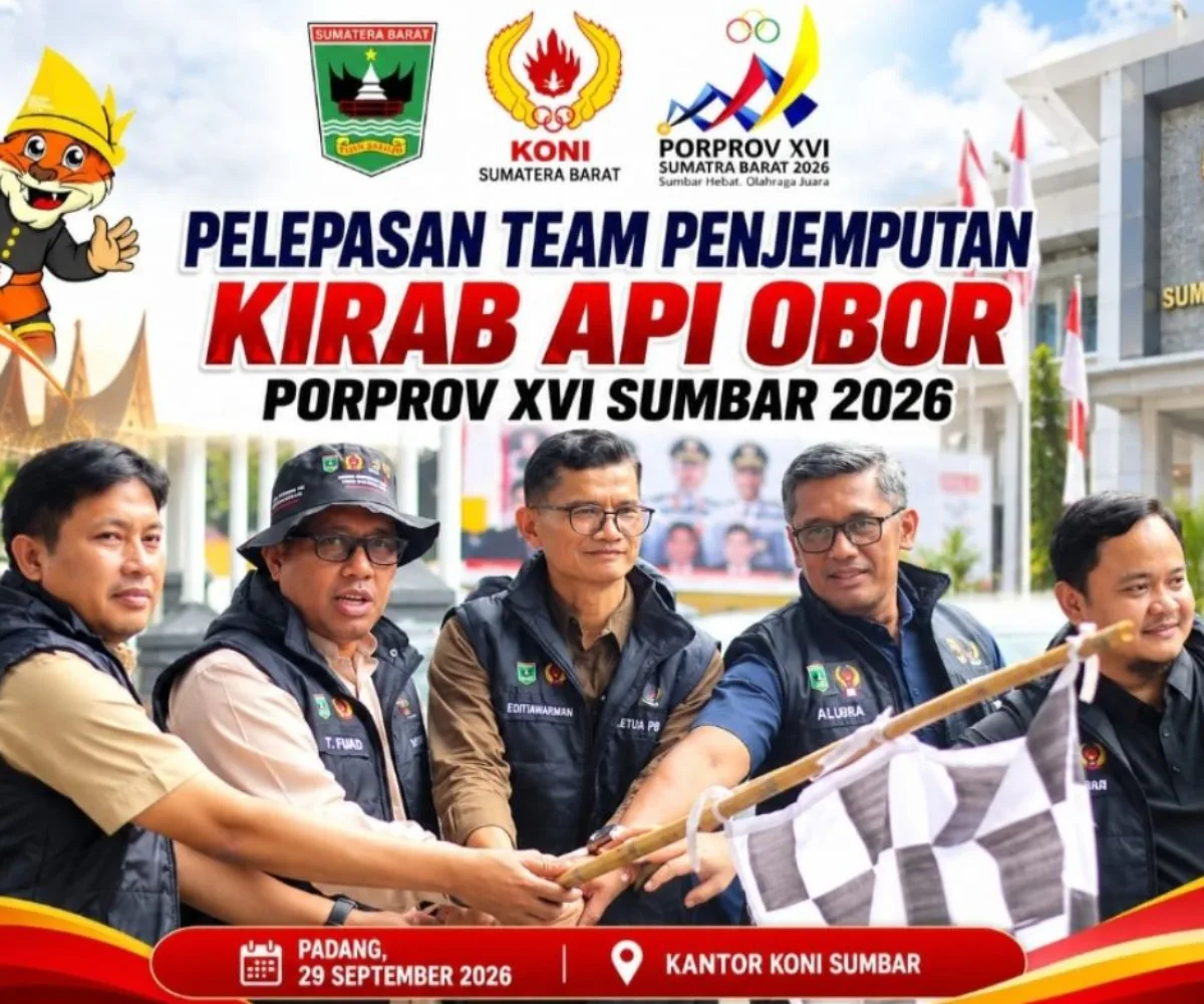 Api Porprov XVI Dijemput, Dikirab ke Padang, Simbol Bangkitnya Semangat Olahraga Sumbar