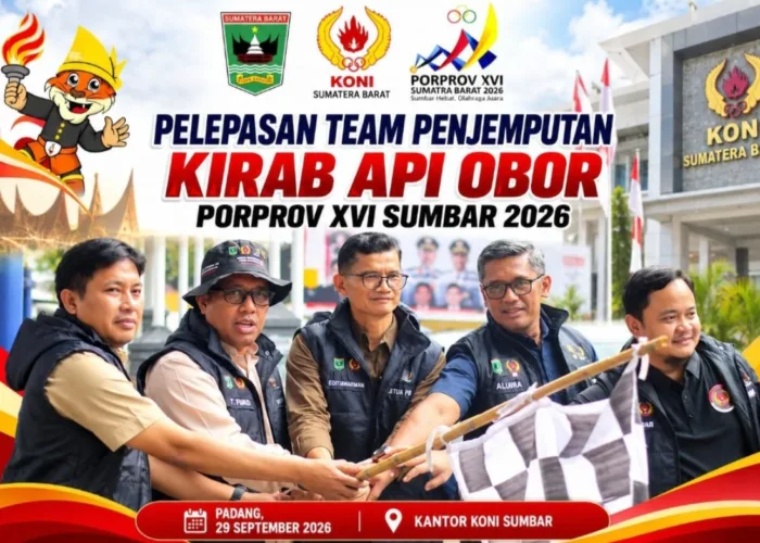 Api Porprov XVI Dijemput, Dikirab ke Padang, Simbol Bangkitnya Semangat Olahraga Sumbar
