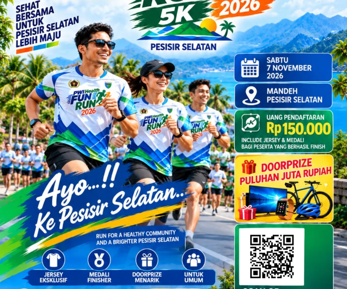 PWI Health Fun Run Mandeh Bertabur Hadiah, Peserta Akan Hadir Empat Provinsi