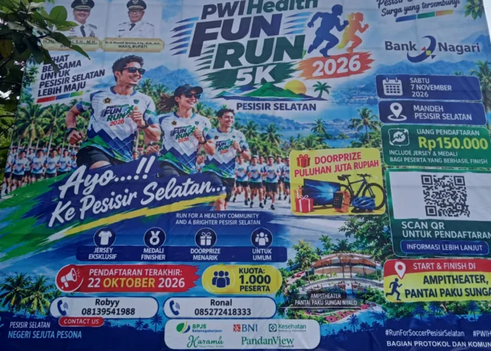 PWI Health Fun Run 5K Mandeh Bidik 2.000 Peserta, Sekda: Dorong Wisata dan Ekonomi Masyarakat
