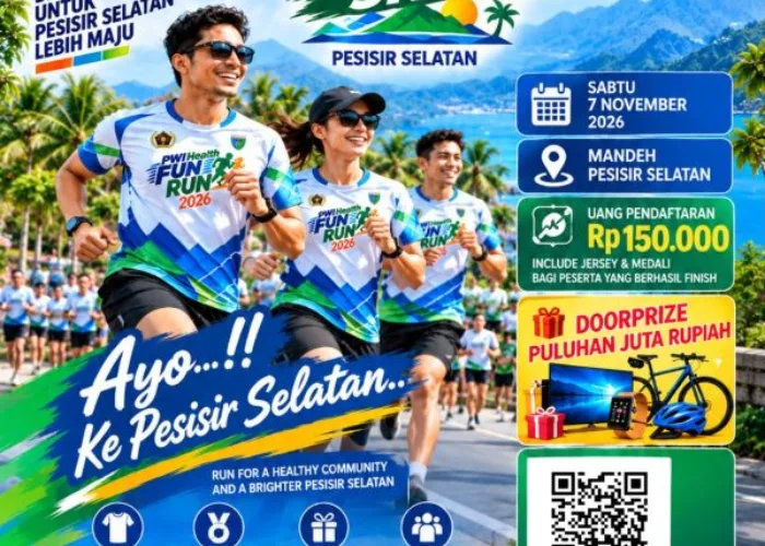 PWI Health Fun Run 5K Mandeh Bidik 2.000 Peserta, Sekda: Dorong Wisata dan Ekonomi Masyarakat
