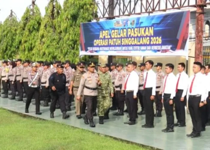 Kapolres Pasaman Barat Pimpin Apel Operasi Patuh Singgalang 2026